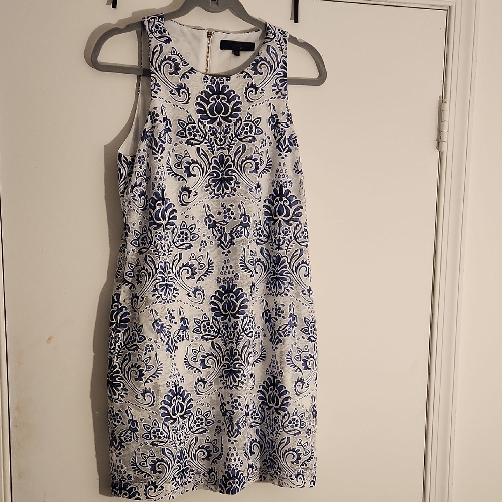 RACHEL Rachel Roy Blue and White Floral Mini Dress